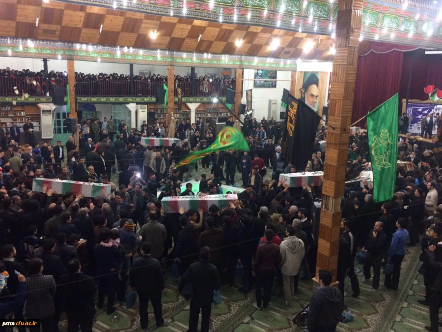 حضور کارکنان و دانشجویان پردیس در مراسم شب وداع 7 شهید گمنام در حسینیه عاشقان کربلای ساری 2