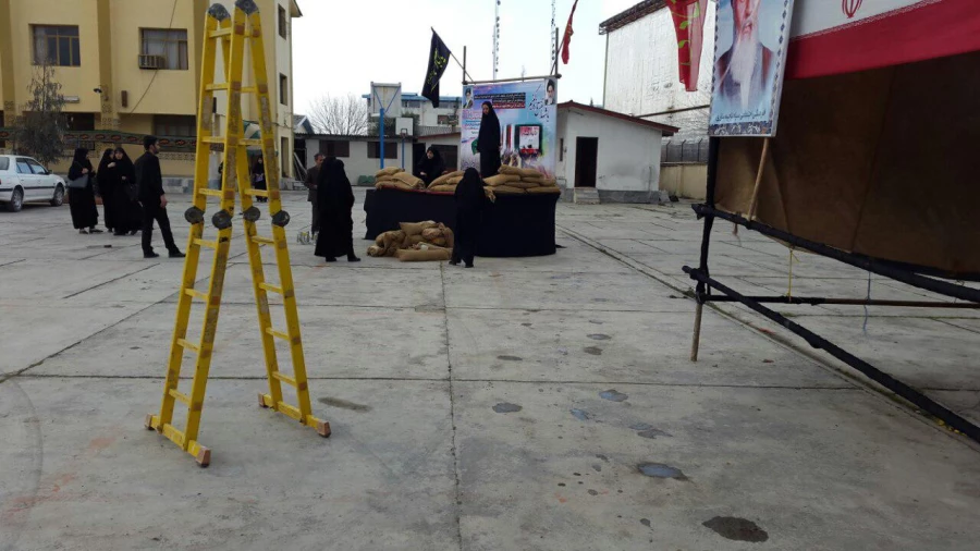 آماده سازی فضا و تدارک مقدمات جهت استقبال از شهید گمنام در پردی 6