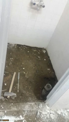 شروع پروژه بازسازی سرویس های بهداشتی سرای دانشجویی پردیس 6