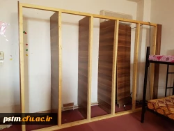 اتمام پروژه نصب کمدهای دیواری در اتاق های سرای دانشجویی پردیس 5