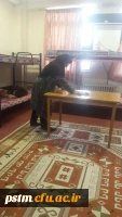 انجام اقداماتی همچون نظافت، سمپاشی و ... در سرای دانشجویی جهت استقبال از دانشجویان در ترم جدید به قلم دوربین 6