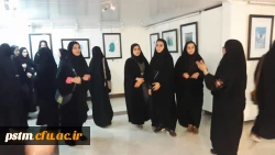 بازدید دانشجویان از نمایشگاه مهر و ماه حوزه هنری استان به مناسبت گرامیداشت هفته دفاع مقدس در اولین ساعت فرهنگی سال تحصیلی جدید 8