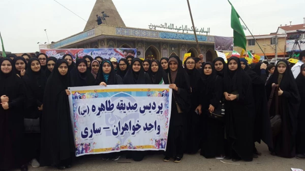 حضور مسئولین و دانشجویان دانشگاه در مراسم راهپیمایی روز 13 آبان 7