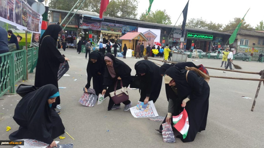 مشارکت دانشجویان پردیس در پاکسازی محوطه پس از تجمع 13 آبان به قلم دوربین 2