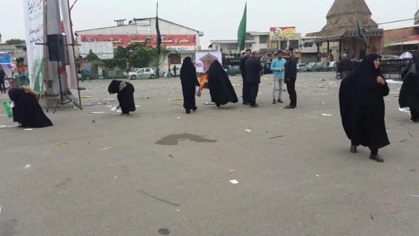 مشارکت دانشجویان پردیس در پاکسازی محوطه پس از تجمع 13 آبان به قلم دوربین 3