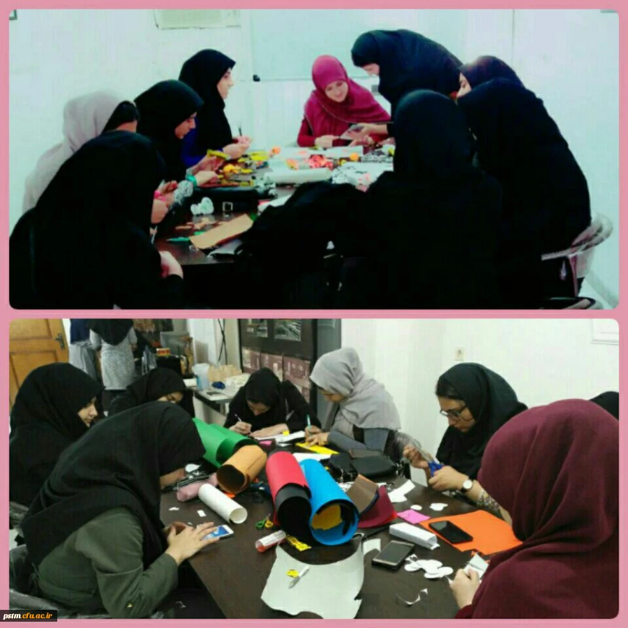 ساخت کاردستی توسط دانشجومعلمان پردیس (نمایندگان خیریه کودکان فرشته)  برای کودکان سرطانی 2