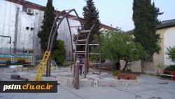 انجام عملیات نصب بخشی از سازه یادمان شهید گمنام پردیس 3