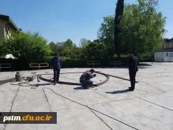 انجام عملیات نصب بخشی از سازه یادمان شهید گمنام پردیس 6