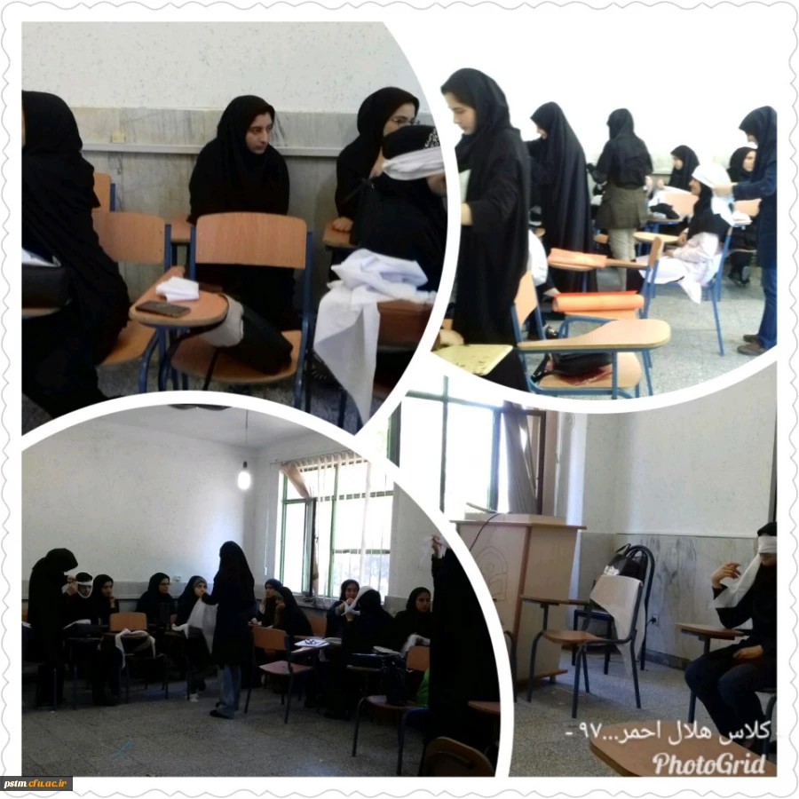 برگزاری کارگاه آشنایی با آتل بندی، بانداژ و ... توسط کارشناس جمعیت هلال احمر شهرستان ساری 2