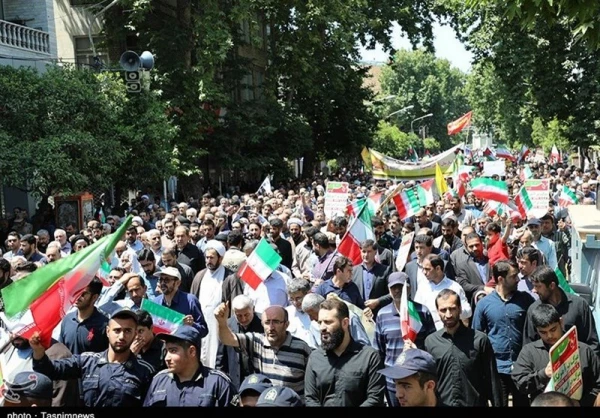 حضور اساتید، کارکنان و دانشجویان پردیس در راهپیمایی روز جهانی قدس 1397 7