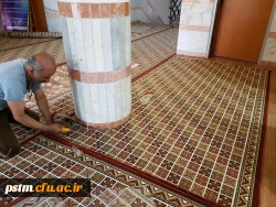 بهسازی سرای دانشجویی با مفروش نمودن راهروها و خرید تشک 4