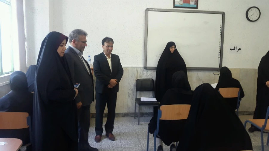 بازدید معاونت توسعه مدیریت و پشتیبانی اداره کل آموزش و پرورش استان از حوزه امتحانی پردیس 9