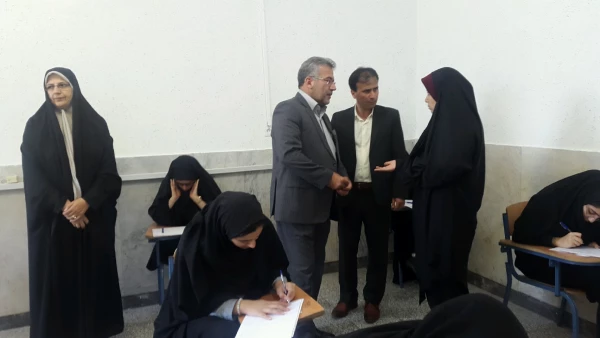بازدید معاونت توسعه مدیریت و پشتیبانی اداره کل آموزش و پرورش استان از حوزه امتحانی پردیس 10