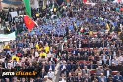 حضور پرشور کارکنان و دانشجویان پردیس در راهپیمایی 13 آبان 1397 10