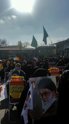 حضور مسئولین و دانشجویان پردیس در راهپیمایی سالروز حماسه 9 دی  7