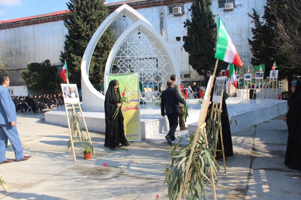 برگزاری مراسم افتتاح یادمان شهید گمنام پردیس فاطمه الزهراء (س) ساری با حضور فرماندار محترم شهرستان ساری 2