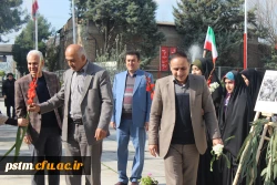 برگزاری مراسم افتتاح یادمان شهید گمنام پردیس فاطمه الزهراء (س) ساری با حضور فرماندار محترم شهرستان ساری 2