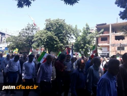 حضور حماسی دانشگاهیان پردیس فاطمه الزهراء (س) در راهپیمایی روز قدس 5