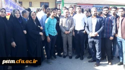 حضور مسئولین و دانشجویان پردیس در راهپیمایی 13 آبان شهرستان ساری به روایت تصویر 3