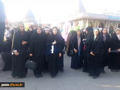 حضور دانشجومعلمان پردیس فاطمه الزهرا(س) ساری در اجتماع بزرگ بیعت با امام عصر(عج) در محوطه امام زاده یحیی ساری