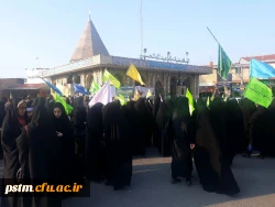 حضور دانشجومعلمان پردیس فاطمه الزهرا( س) ساری در اجتماع بزرگ بیعت با امام عصر( عج ) در محوطه امام زاده یحیی ساری