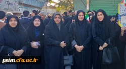 حضور مسئولین ، کارکنان و اساتید پردیس فاطمه الزهرا (س) ساری در گردهمایی حمایت مردمی از امنیت و اقتدار ملی