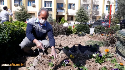 آماده سازی فضای سبز پردیس در آستانه فرا رسیدن بهار به روایت تصویر