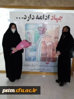 بازدید مسئولین پردیس فاطمه الزهرا(س)  از کارگاه گروه جهادی تولید ماسک  و لباس کادر درمان با همت دانشجویان پردیس 2