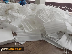 بازدید مسئولین پردیس فاطمه الزهرا(س)  از کارگاه گروه جهادی تولید ماسک  و لباس کادر درمان با همت دانشجویان پردیس 2